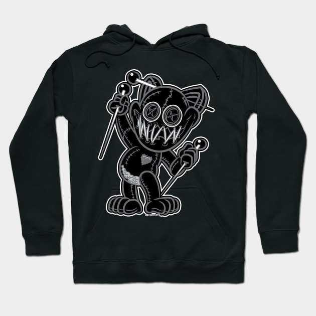 Happy VooDoo Kitty Cat Doll Oakland Colors Hoodie by eShirtLabs